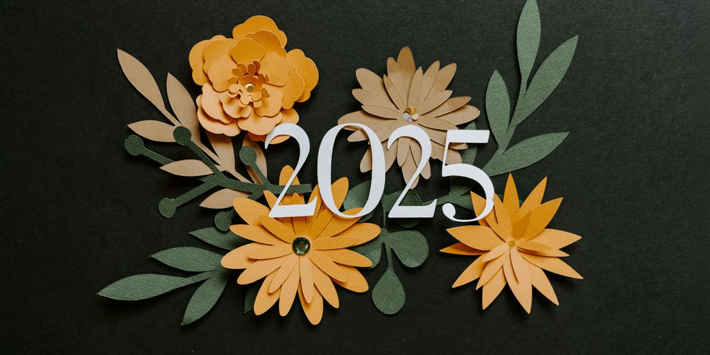 A close up of a number with flowers on it