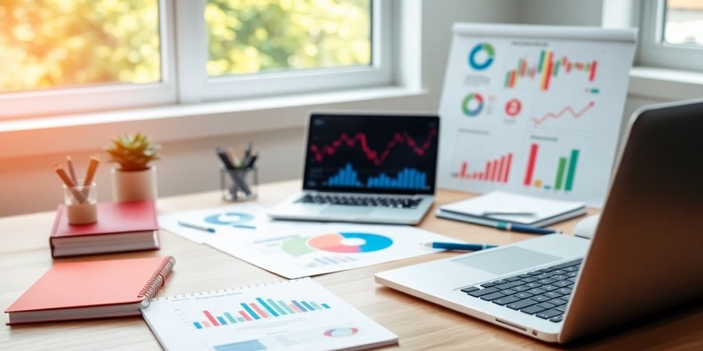 A professional workspace for investment analysis.