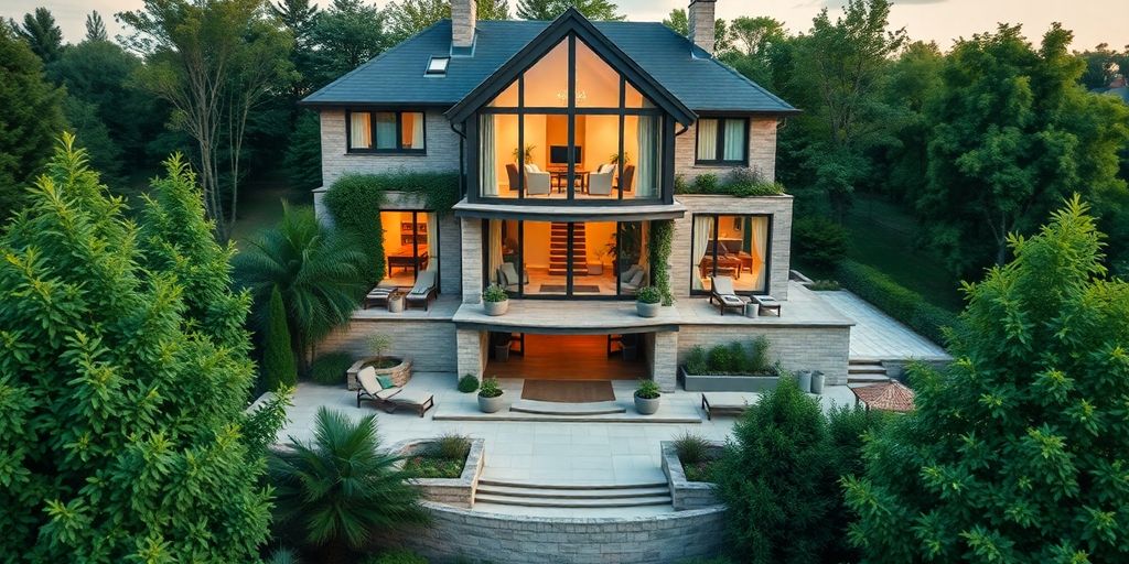 Luxuriöses Haus in Deutschland, Symbol für Reichtum.